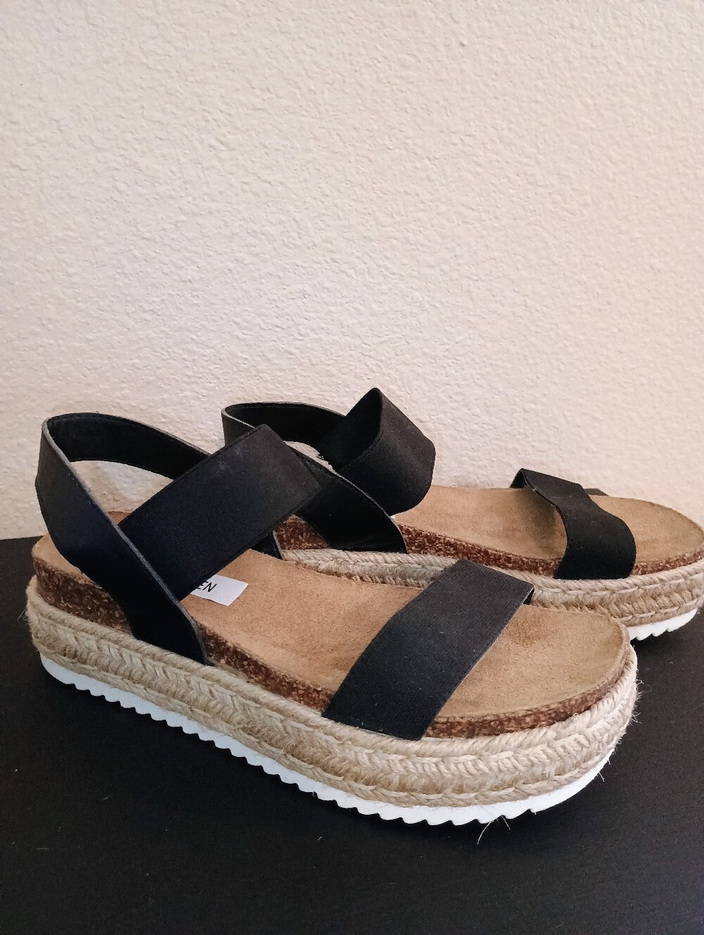 NWOT | Steve Madden Black Jaklin Espadrille - Picture 2 of 11